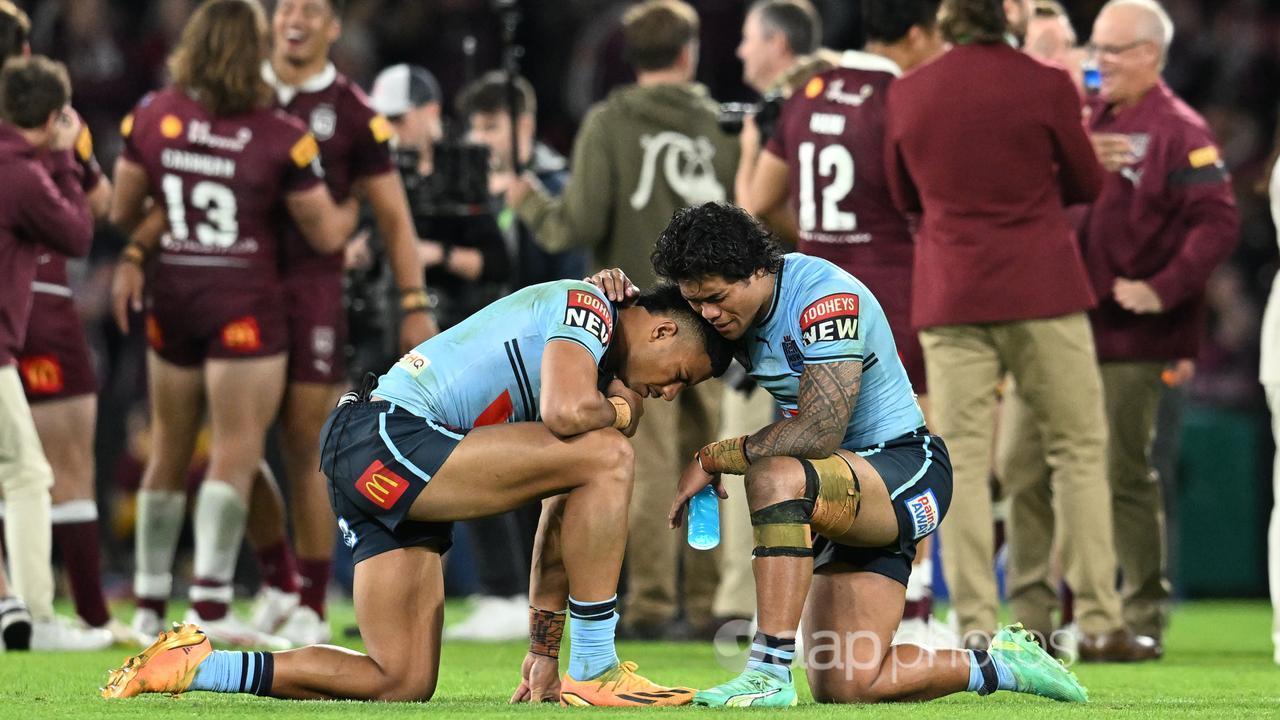 NSW players after 2023's State of Origin II.
