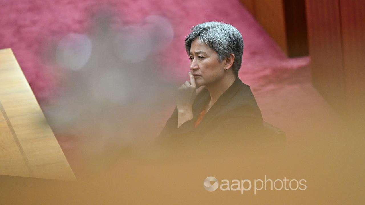 Foreign Minister Penny Wong in parliament.