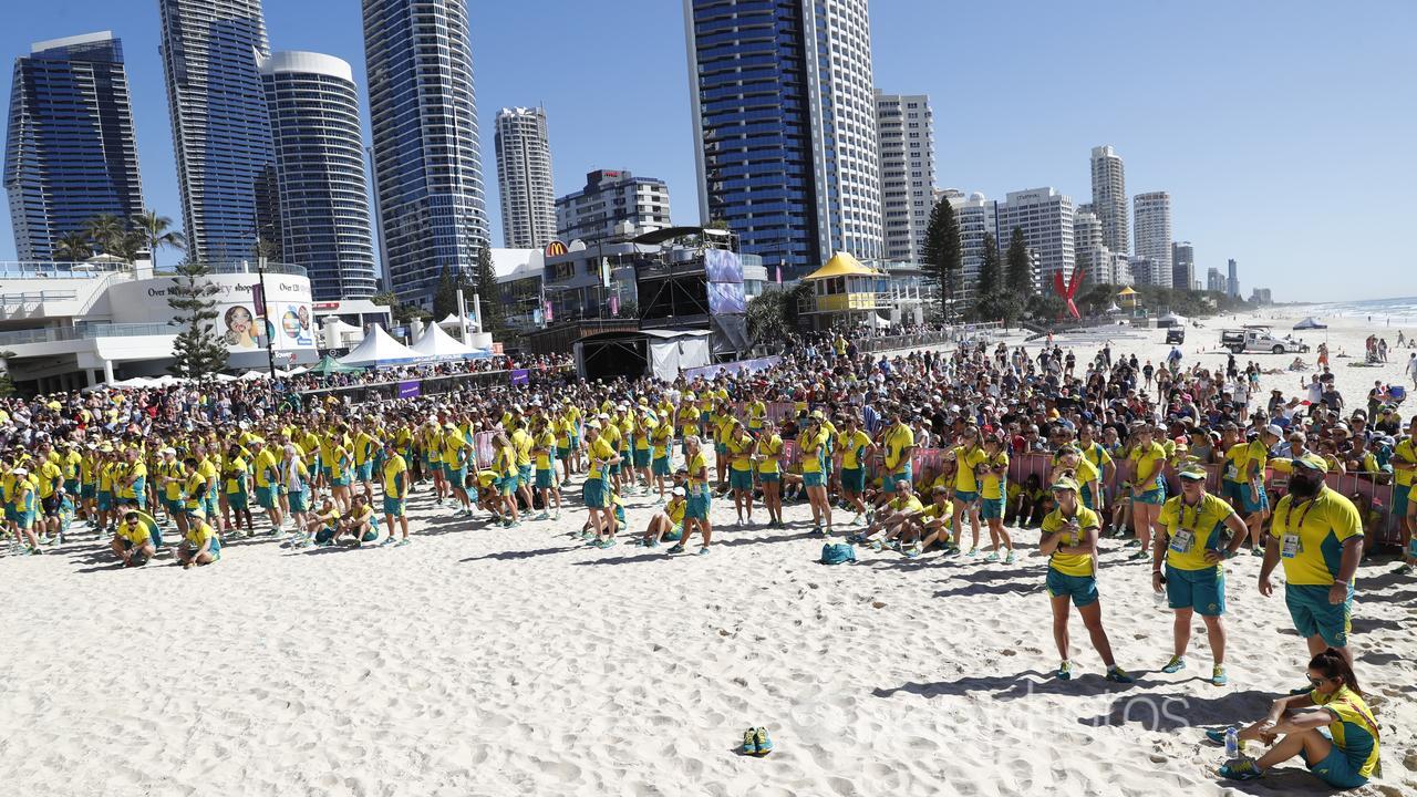 The Australian team at the Gold Coast in 2018.