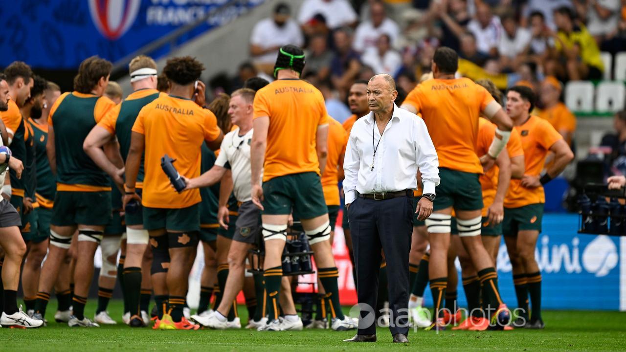 wallabies coach Eddie Jones at the Rugby World Cup.