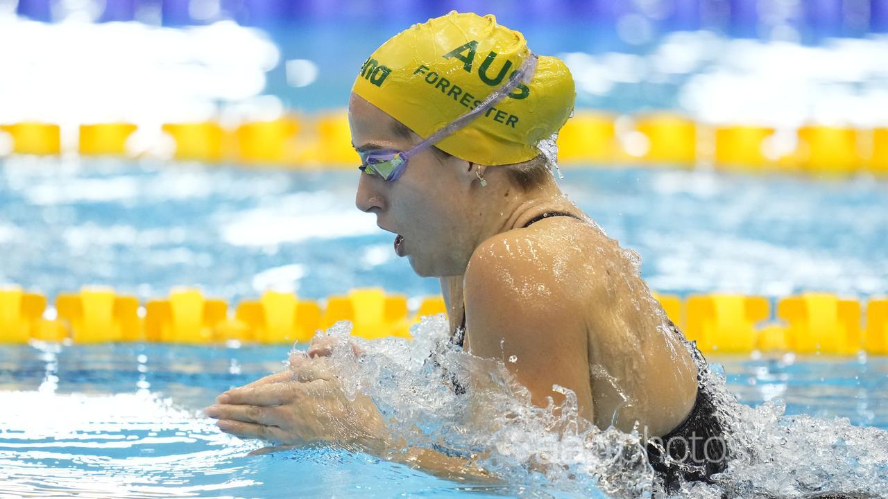 Australian swimmer Jenna Forrester competes at the world championships
