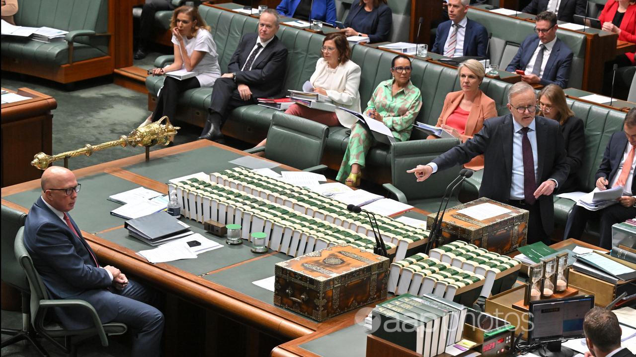 Anthony Albanese, Peter Dutton in Question Time