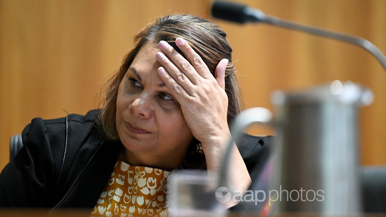 Australian Greens Senator Dorinda Cox at Senate estimates in Canberra