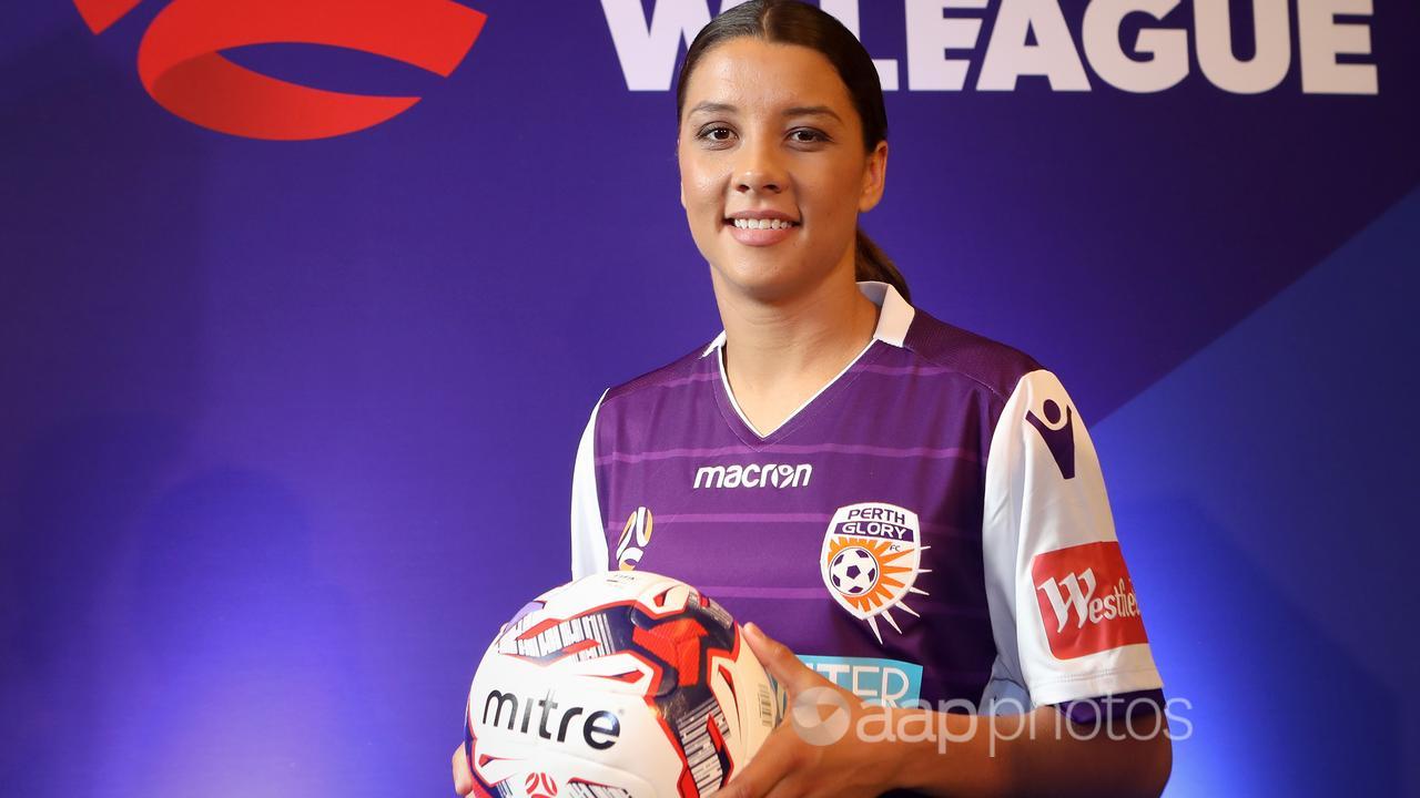 Sam Kerr with Perth Glory in 2017.