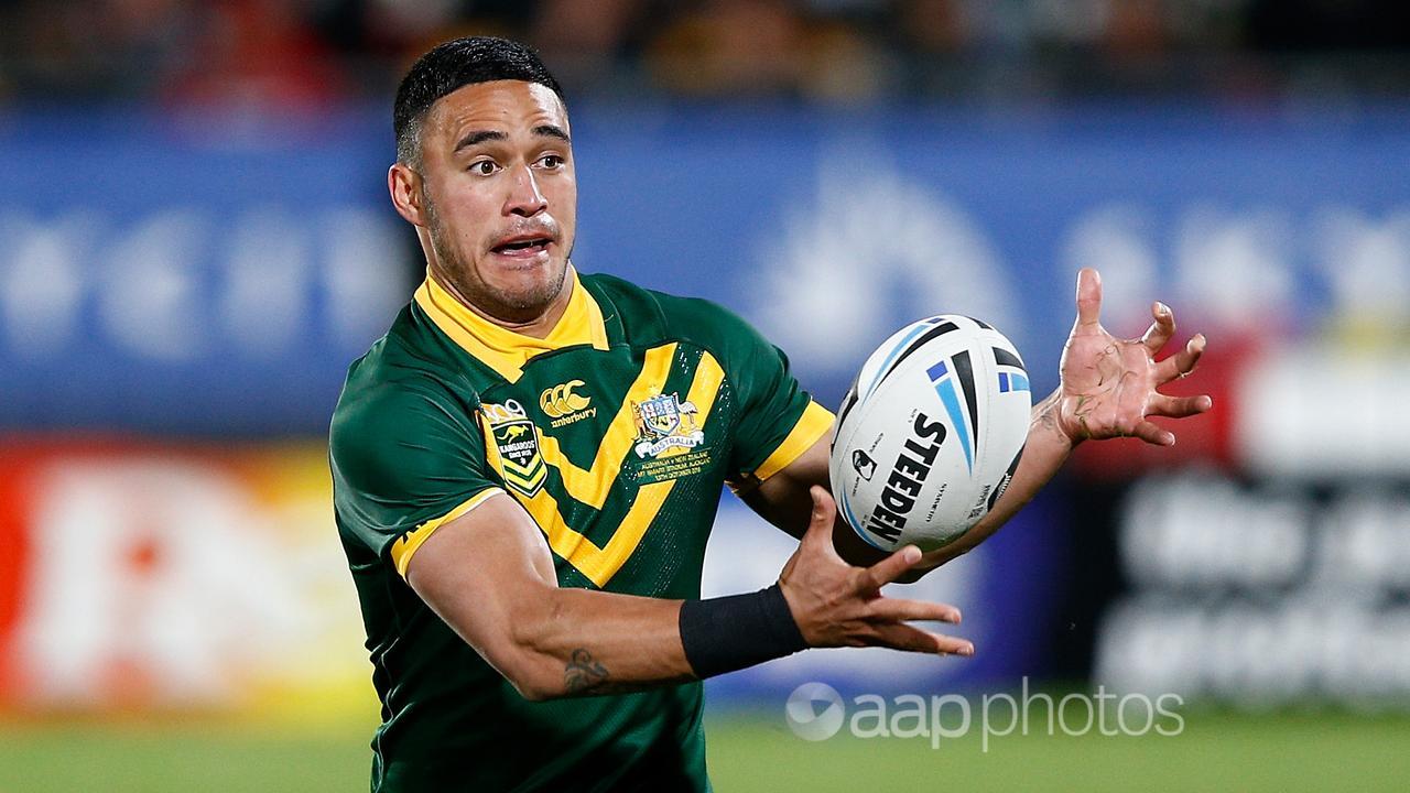 Valentine Holmes in action for Australia.