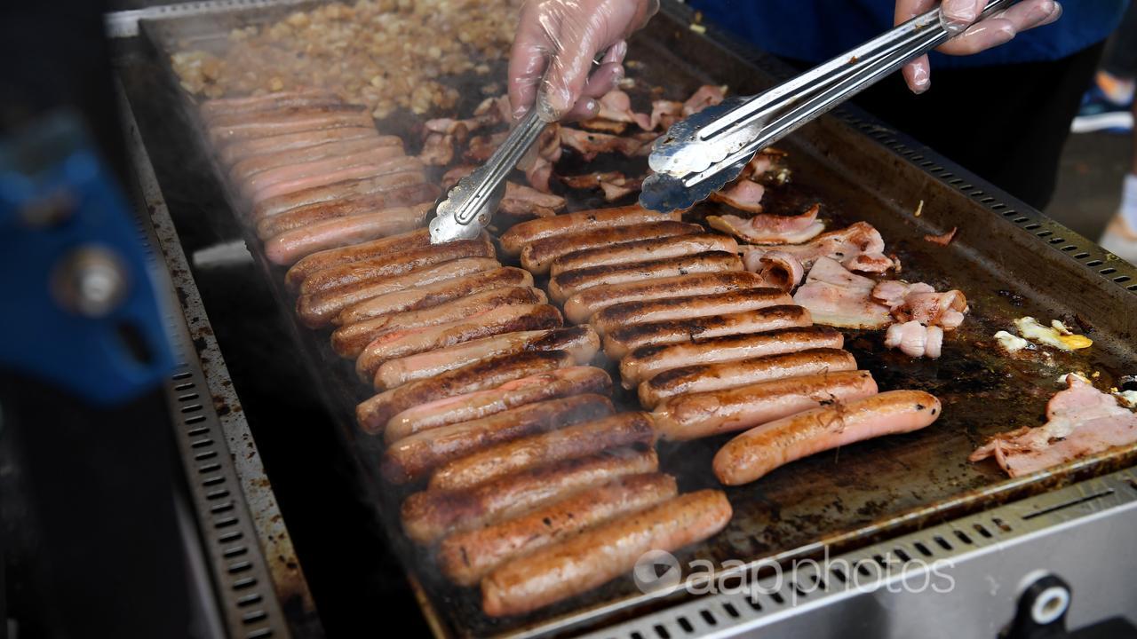 A sausage sizzle barbecue (file image)