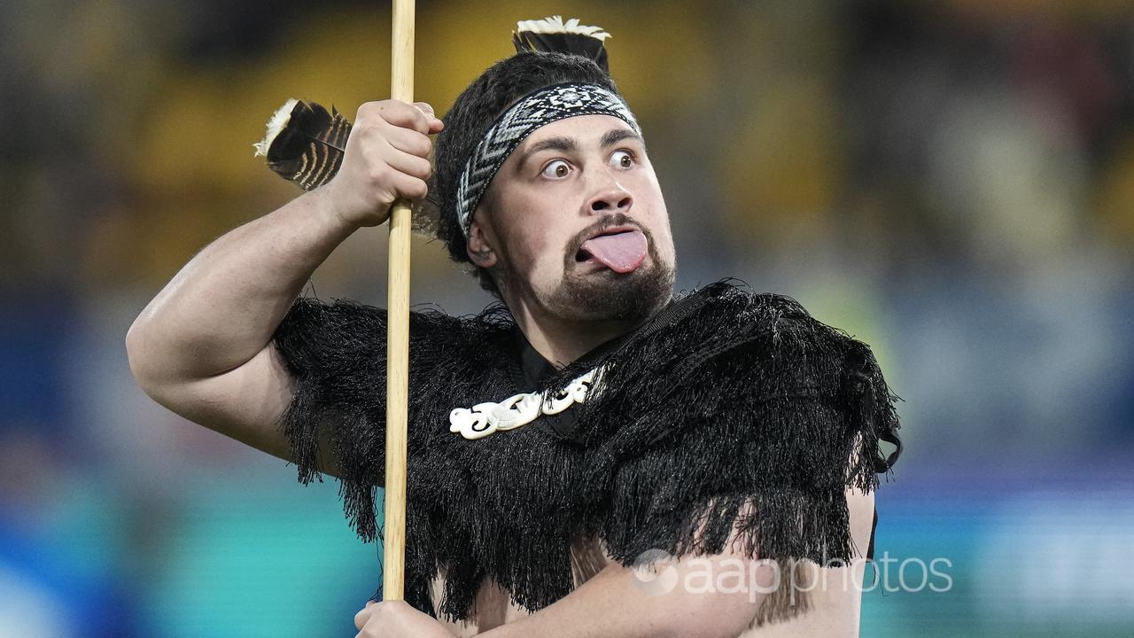 A man performs the traditional Maori Haka (file image)
