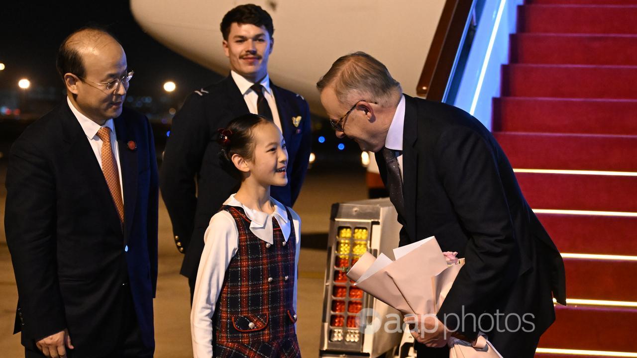 Anthony Albanese is greeted in Shanghai
