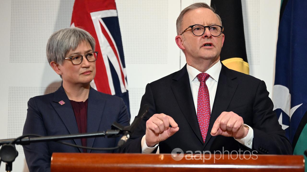 Foreign Affairs minister Penny Wong and PM Anthony Albanese 