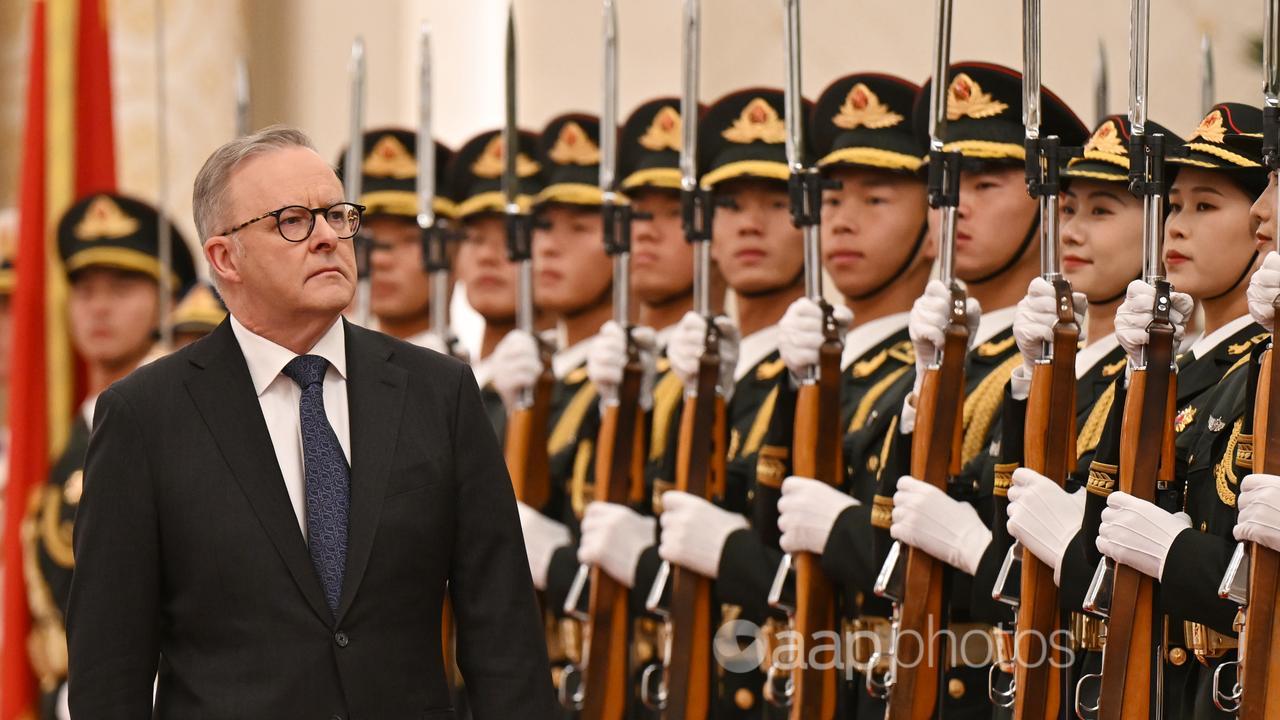 PM Anthony Albanese at the Great Hall of the People in Beijing