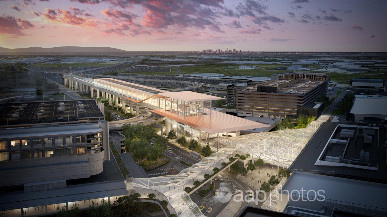 Proposed train station at Melbourne Airport
