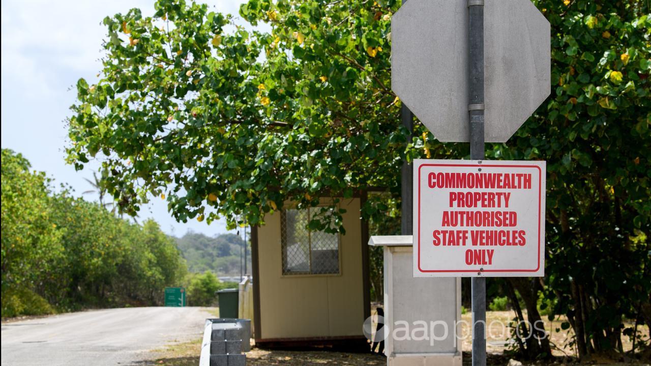 The entrance of the Christmas Island Detention Centre