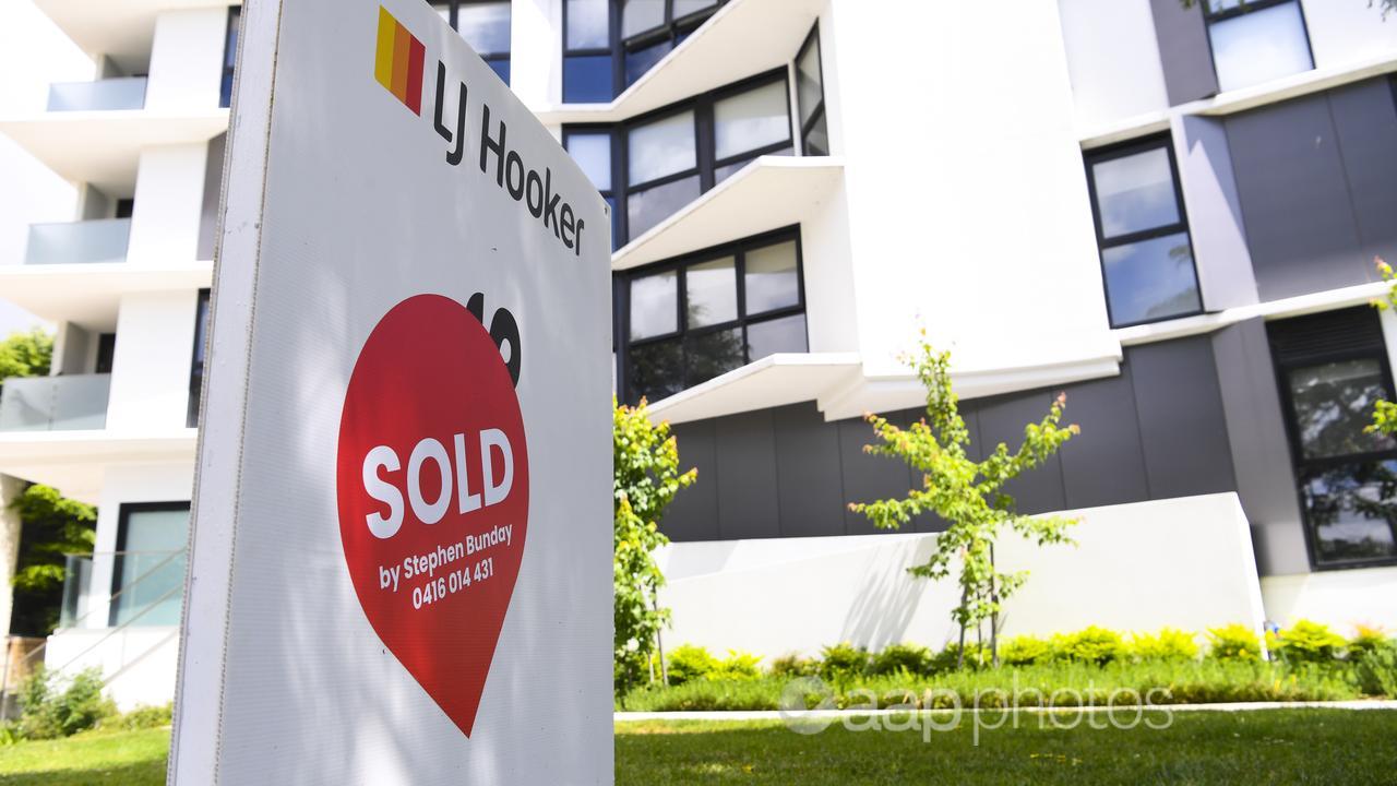 Sold sign in Canberra