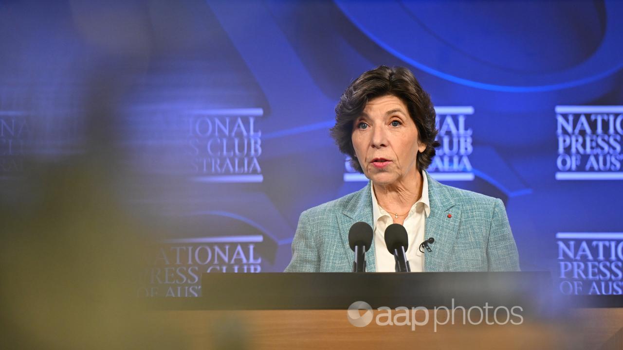 French Foreign Minister Catherine Colonna at the National Press Club.