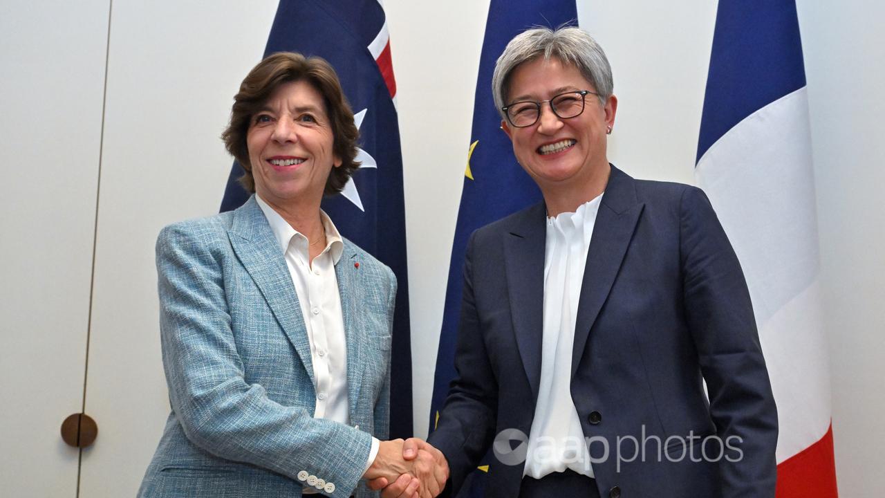 Foreign Minister Penny Wong and French counterpart Catherine Colonna.
