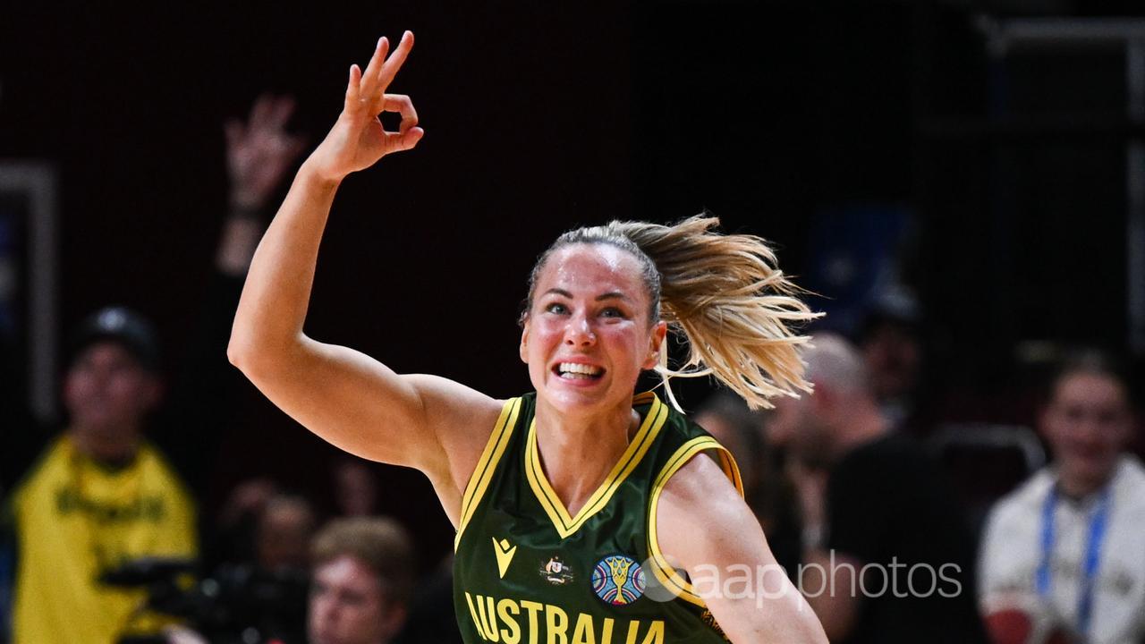 Tess Madgen in action for the Opals. 