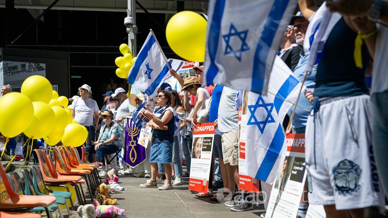 Rally for solidarity with Israel in Sydney