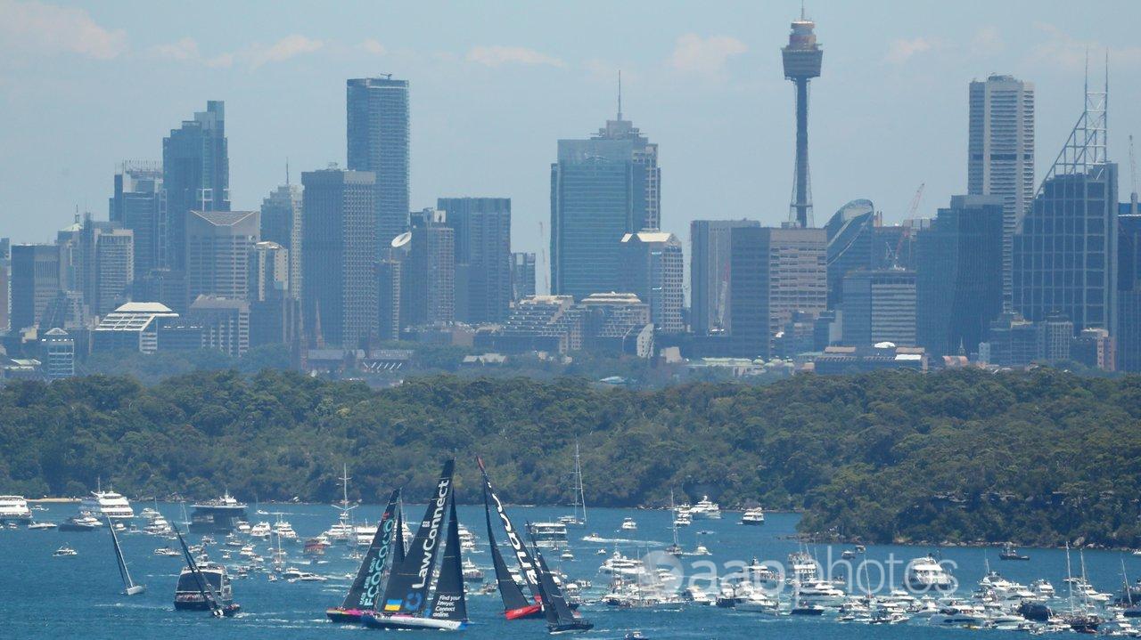 The start of the 2022 Sydney to Hobart Yacht Race.