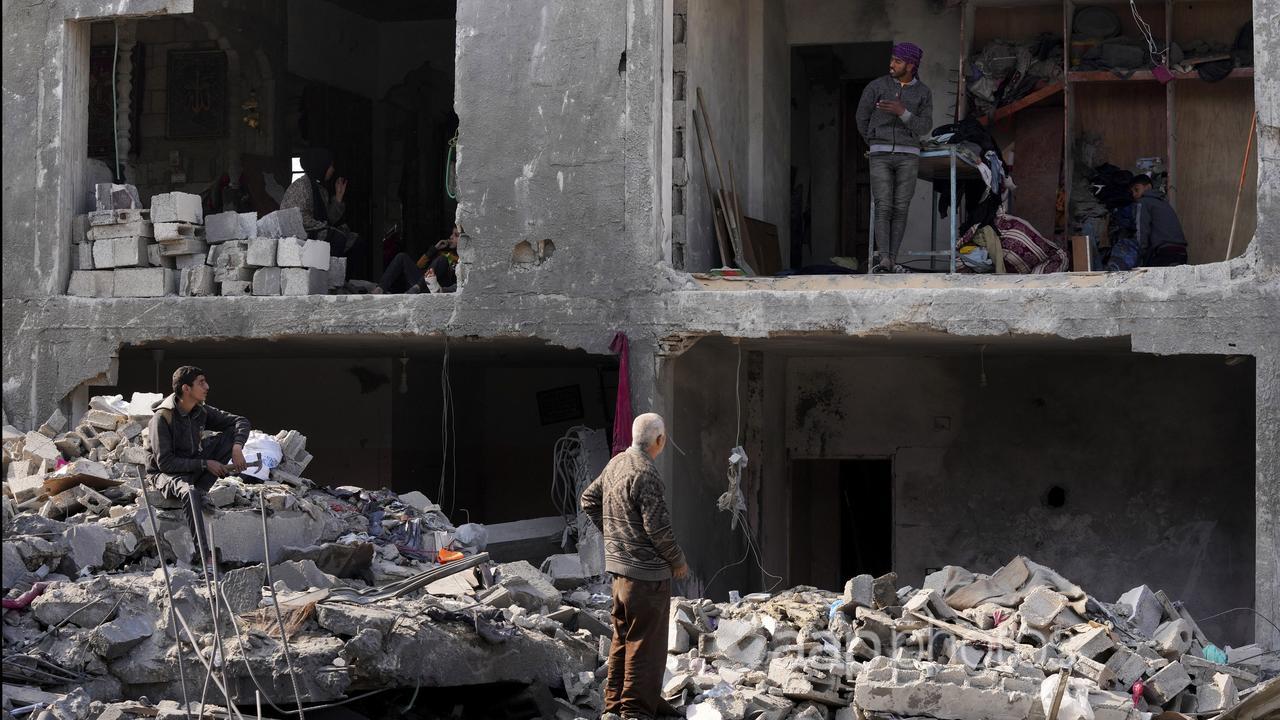 Destroyed building in central Gaza