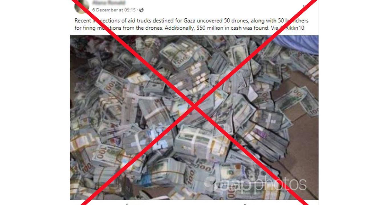 Gaza aid false claim