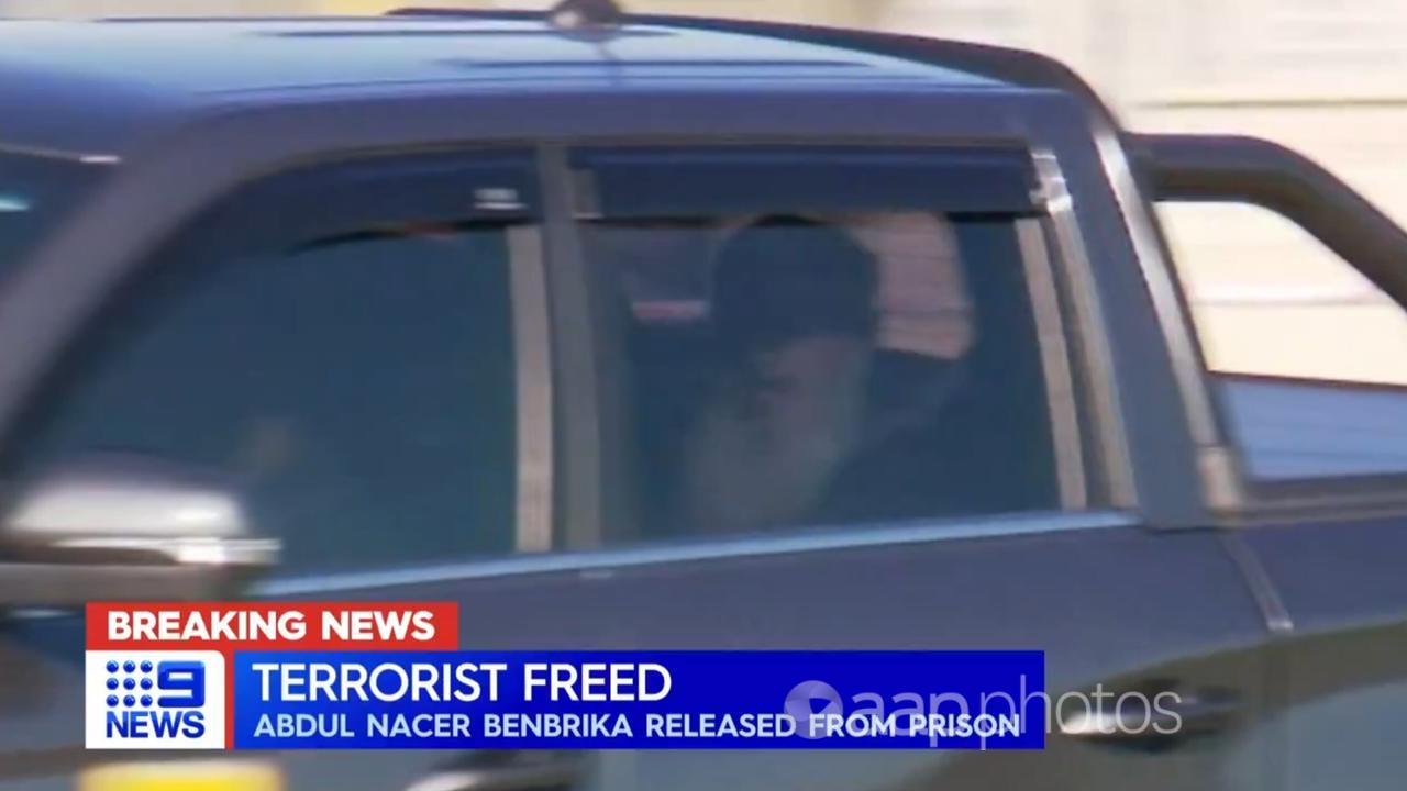 Abdul Nacer Benbrika leaving Barwon prison in Lara, Victoria.