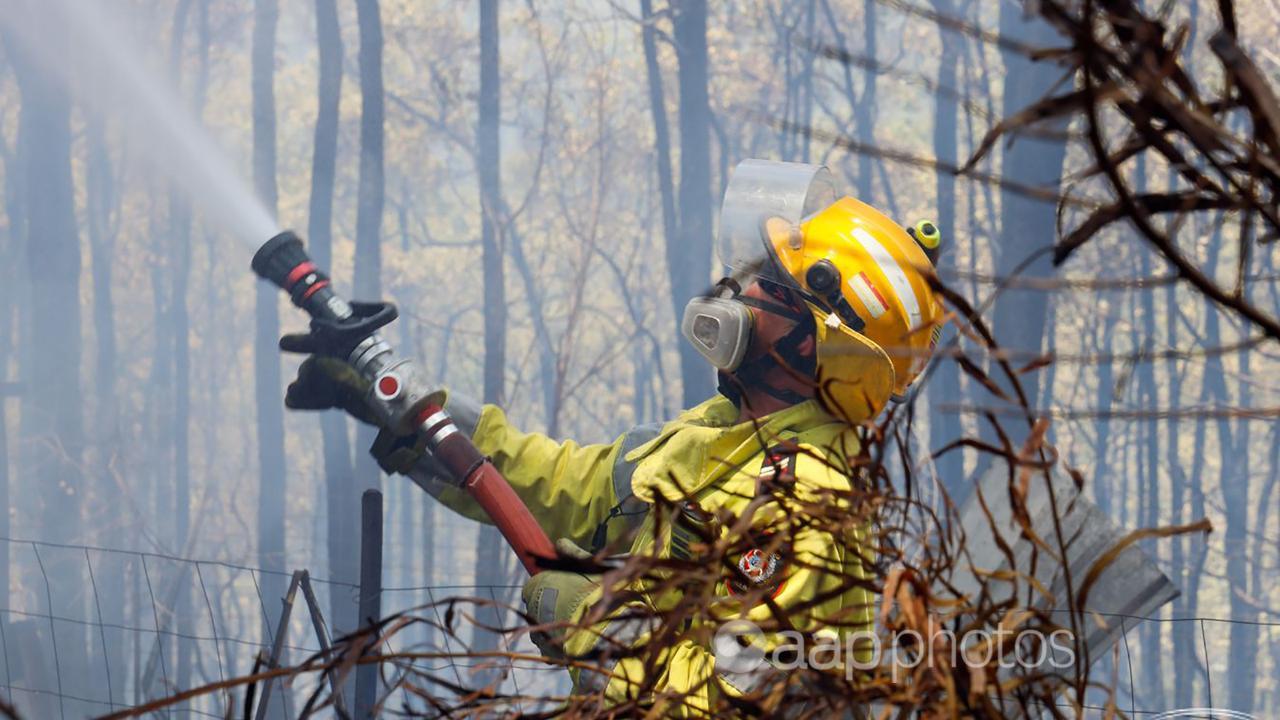 A WA firefighter at work.