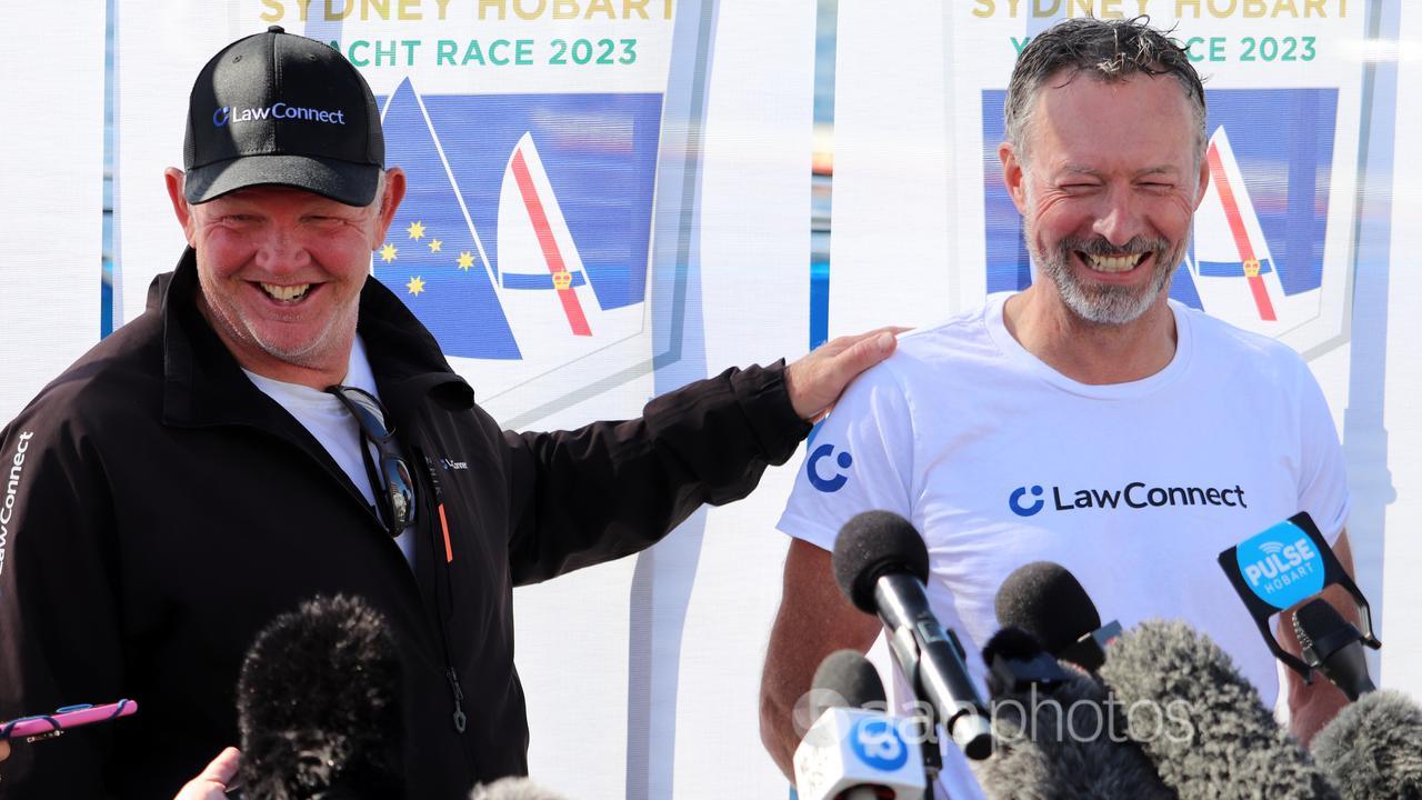 LawConnect sailing master Tony Mutter (l) and skipper Christian Beck