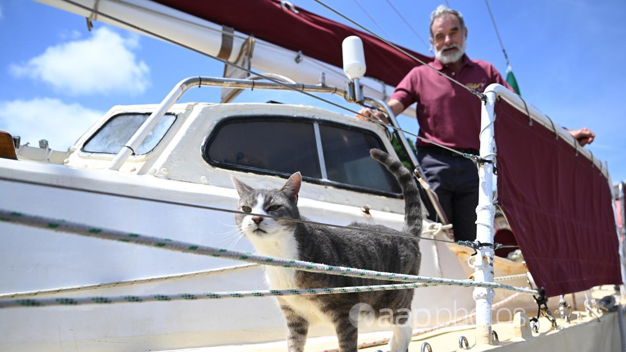 Bob Williams and Oli prepare to set sail for the 2023 Sydney to Hobart