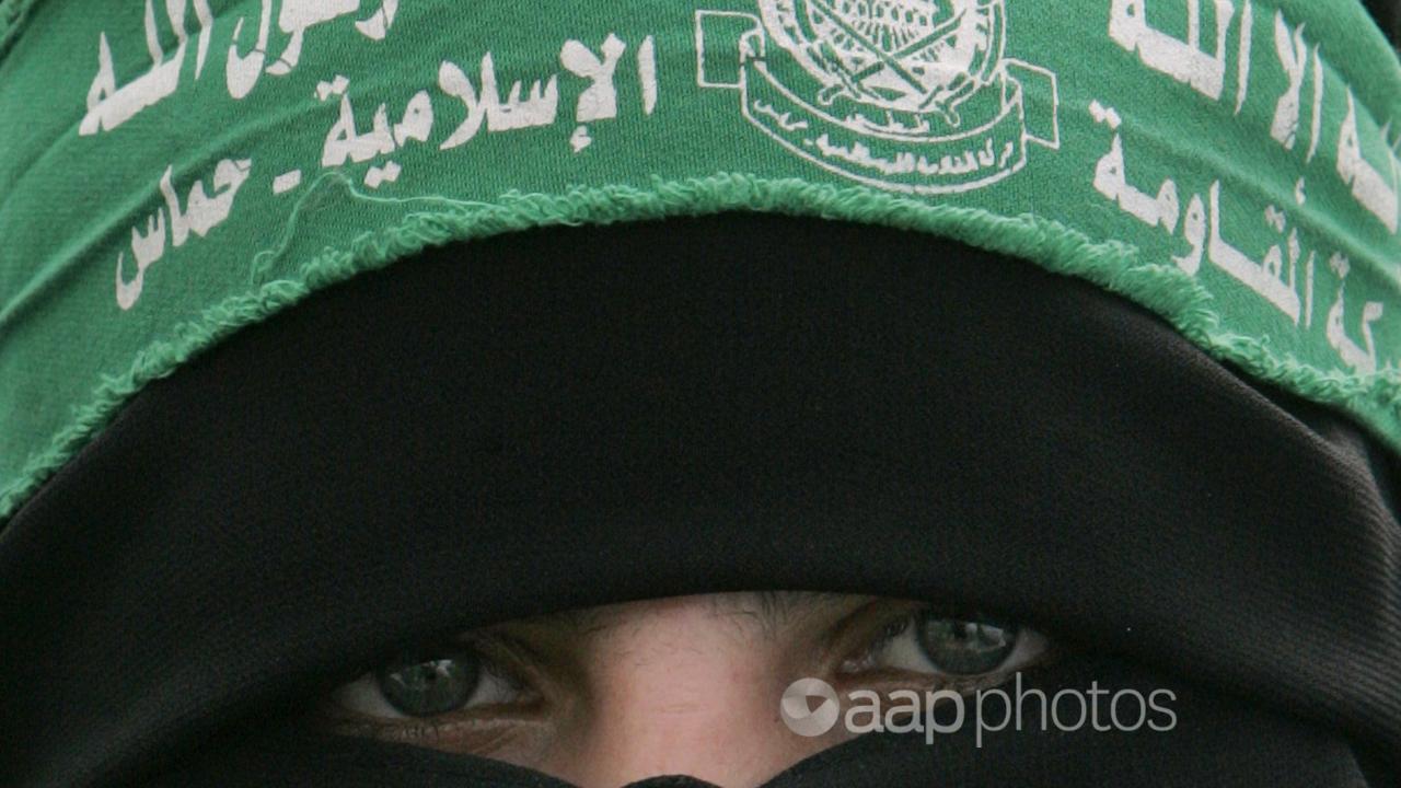 A Palestinian Hamas supporter (file)