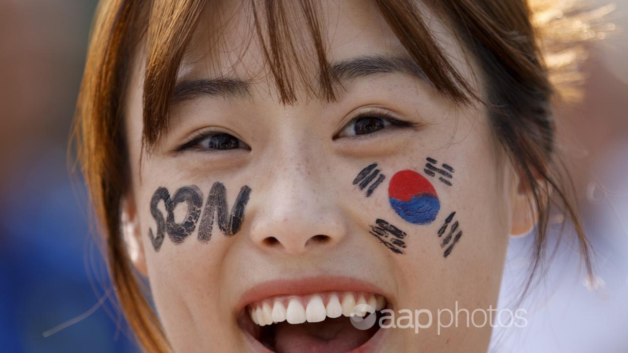 South Korean football fan.