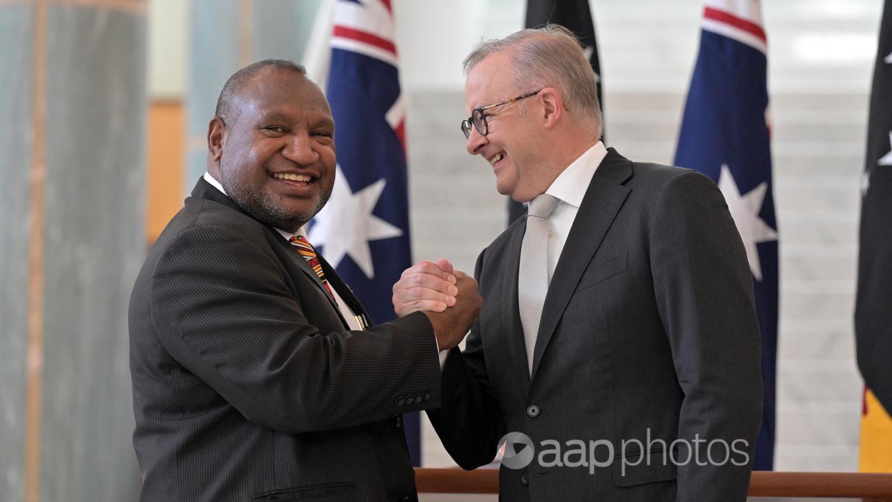 Anthony Albanese and Papua New Guinea’s Prime Minister James Marape.