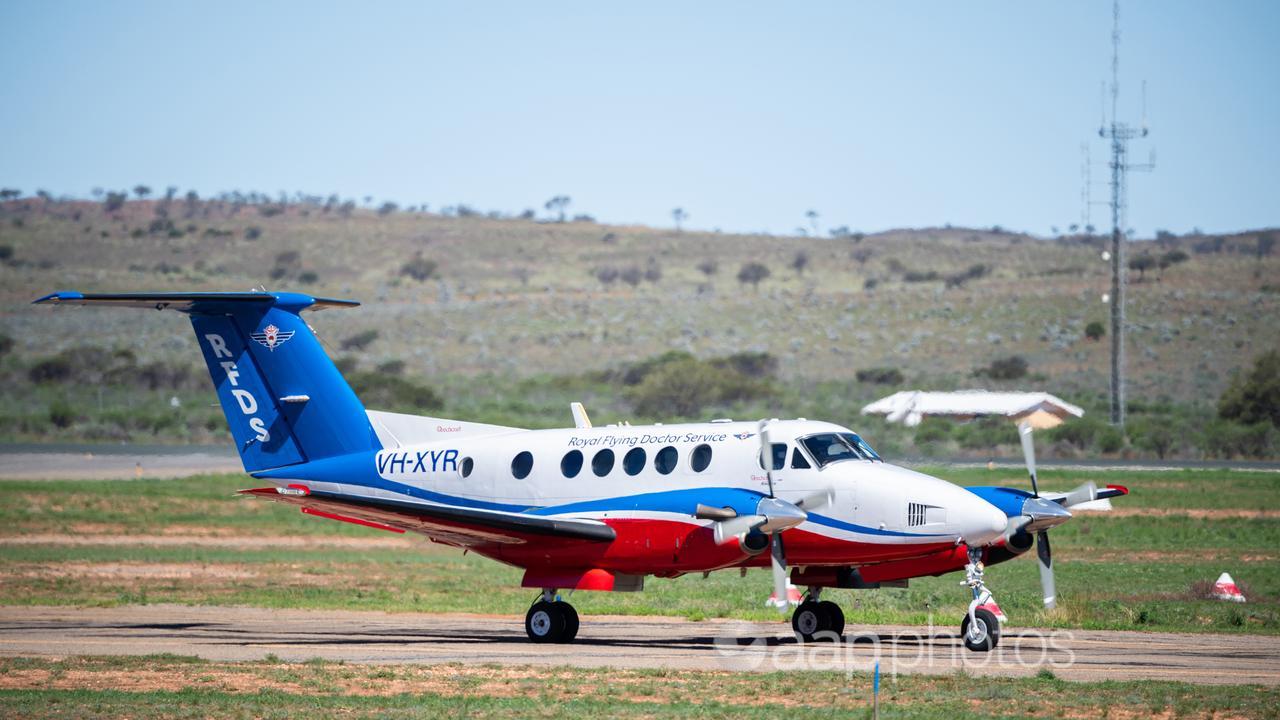 Royal Flying Doctor Service plane at Broken Hill Airport.