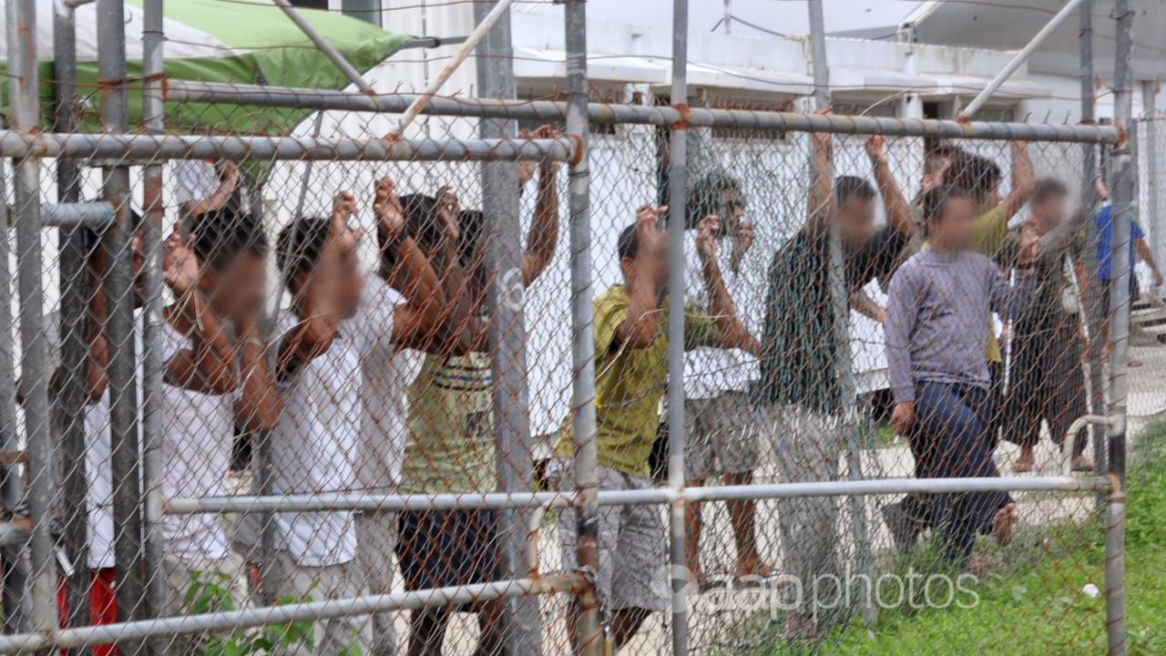 Asylum seekers at the Manus Island detention centre (file image)