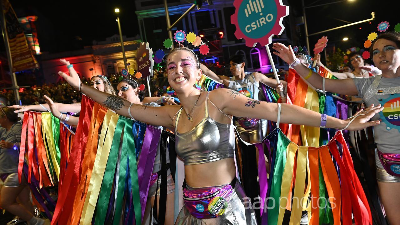 People participate in the Sydney Mardi Gras parade