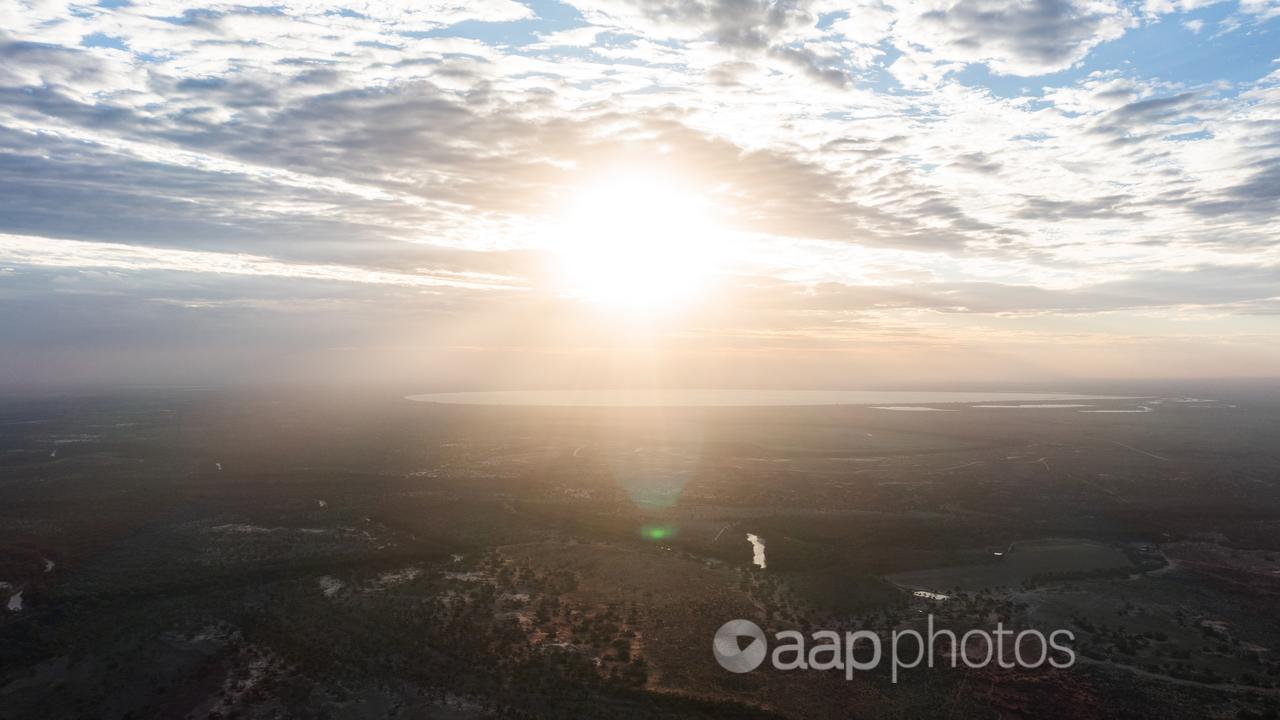 The sun flaring through cloud over western NSW (file image)