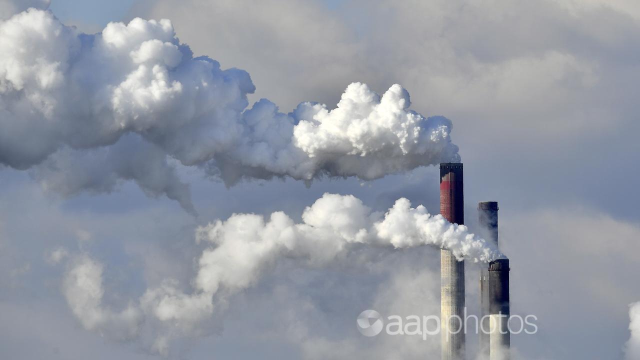 Emissions from a coal-fired power station (file image)