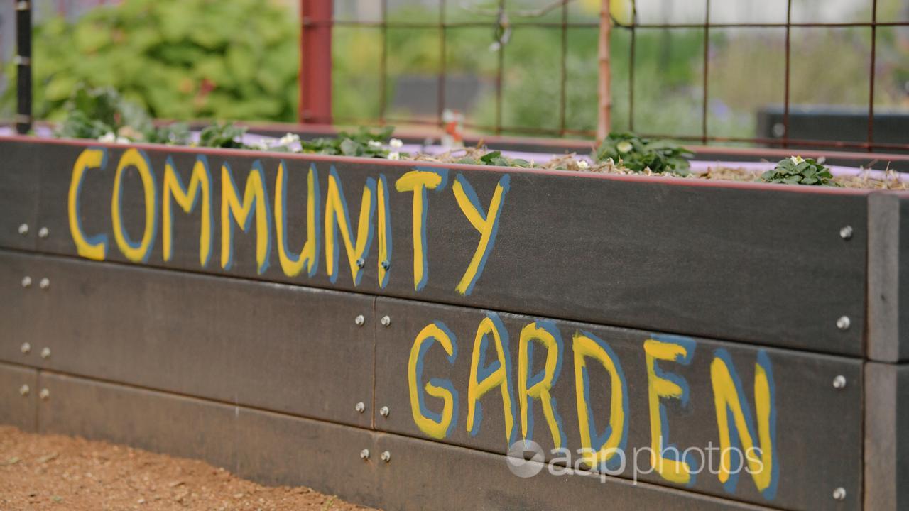 A 'Community Garden' sign in Adelaide (file image)