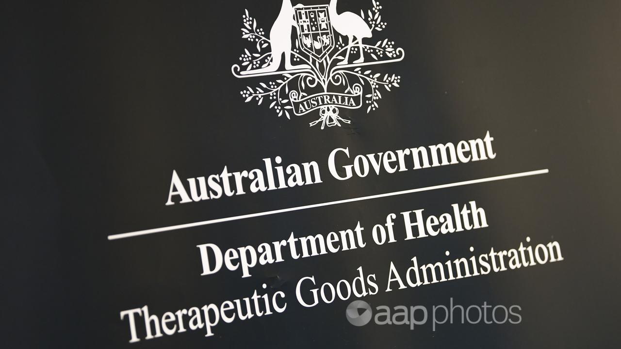 The logo of the Therapeutic Goods Administration A(file image)