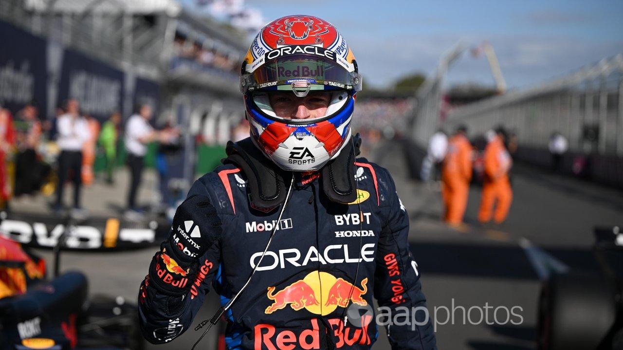 Max Verstappen after finishing first in qualifying.