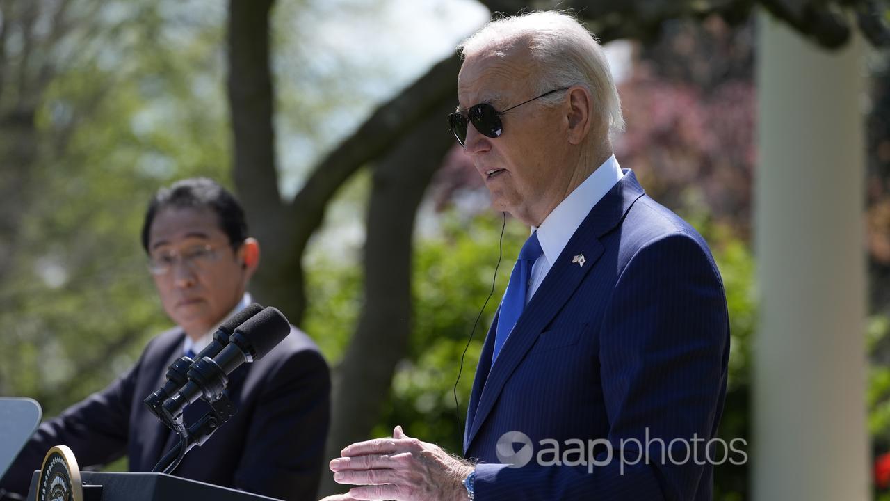 President Joe Biden with Japanese Prime Minister Fumio Kishida