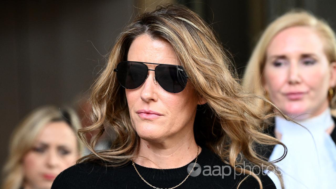 Giggle for Girls founder Sall Grover outside Federal Court in Sydney