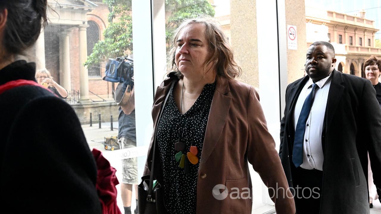 Roxanne Tickle arrives at court in Sydney
