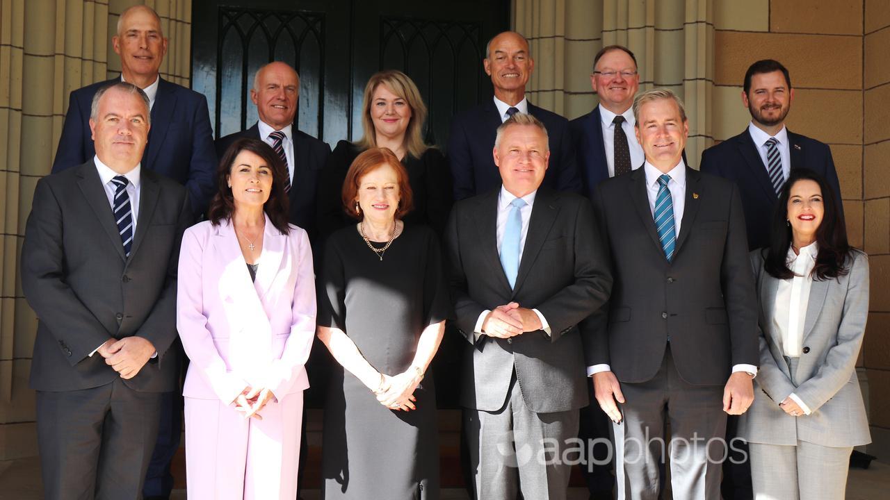 Jeremy Rockliff (first row, third from right) and cabinet ministers.