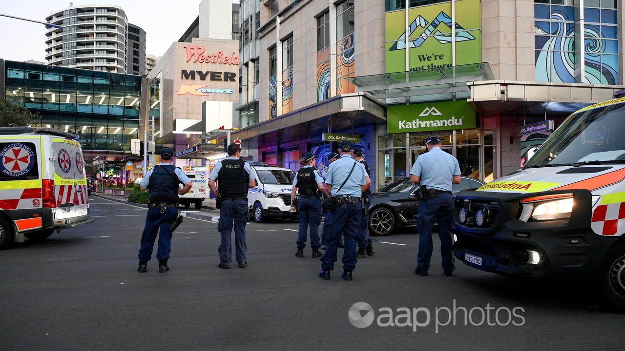 Police at Bondi Junction after the mass stabbing (file image)