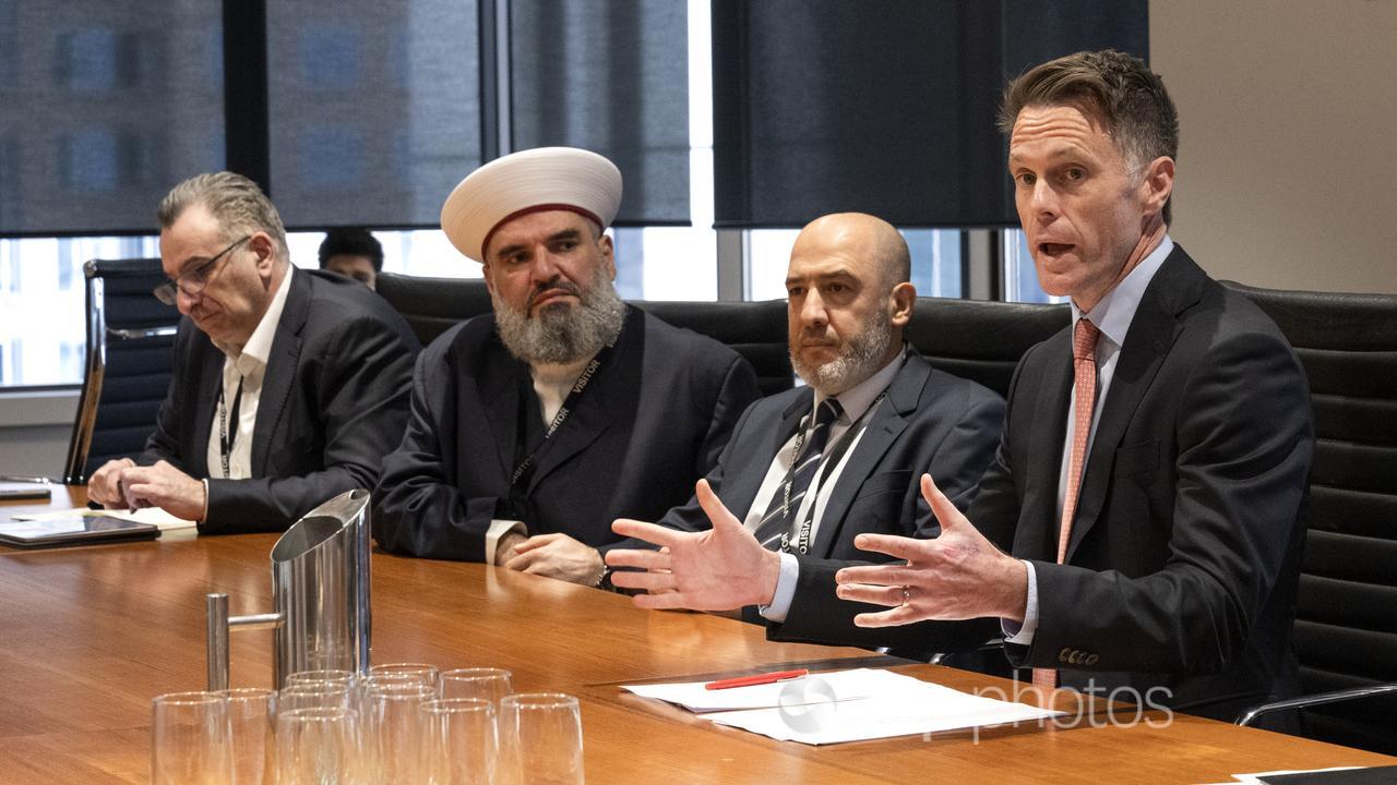 NSW Premier Chris Minns with religious leaders in Sydney.