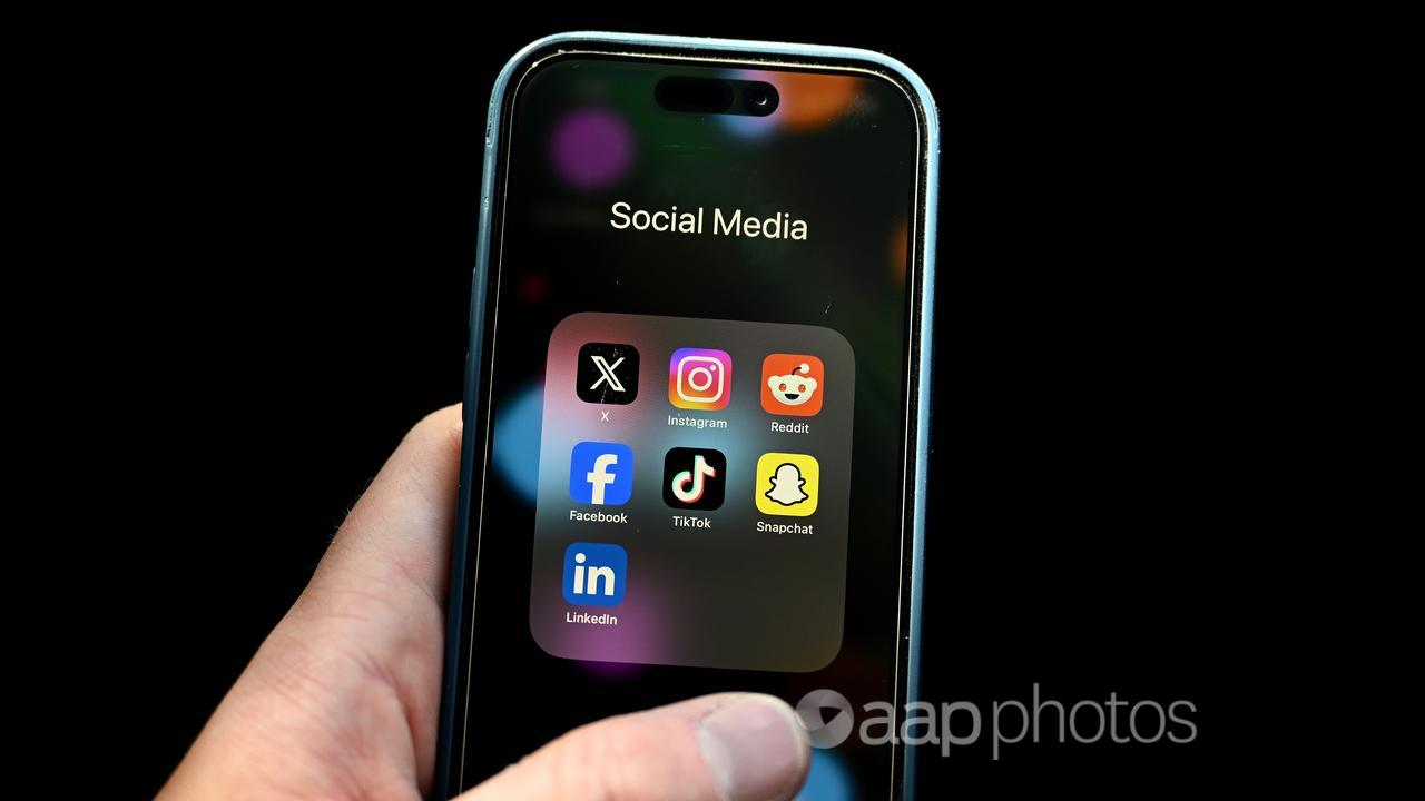 Social media apps seen on an Apple iPhone