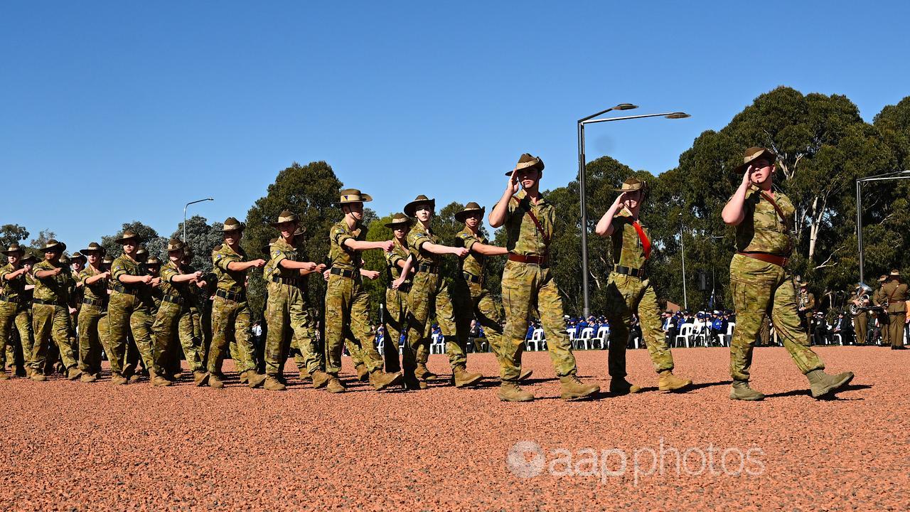 Anzac Dau march in Canberra