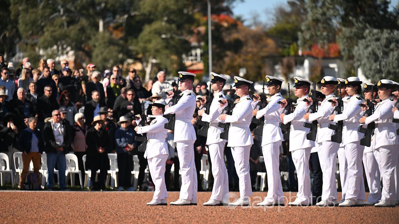 A guard of honour at the Australian War Memorial in Canberra.