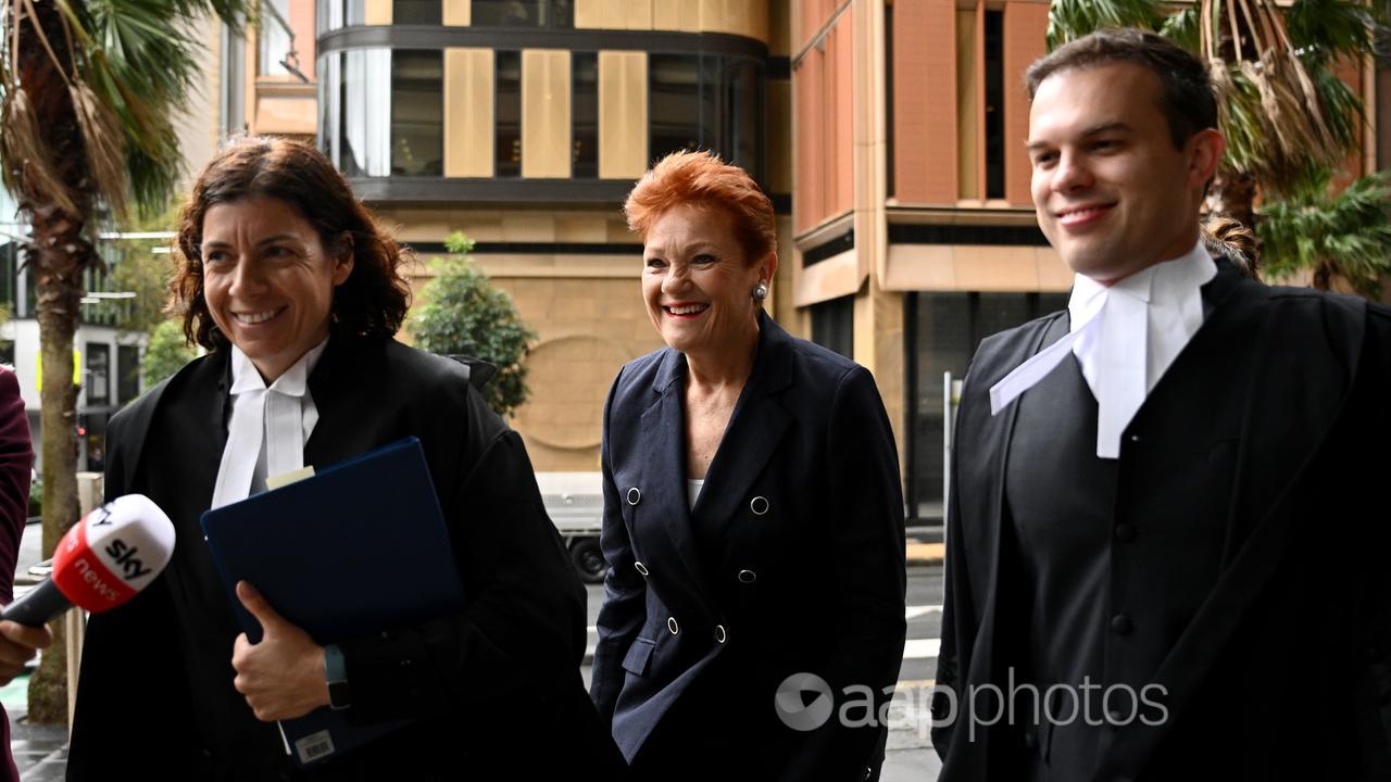 Pauline Hanson and her lawyers