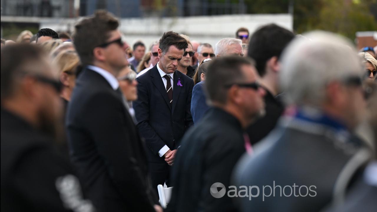 Chris Minns at Molly Ticehurst funeral
